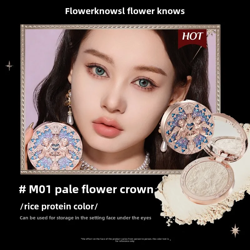 Flower Knows Little Angel — rozświetlający puder konturowy w płynie Armijna zieleń