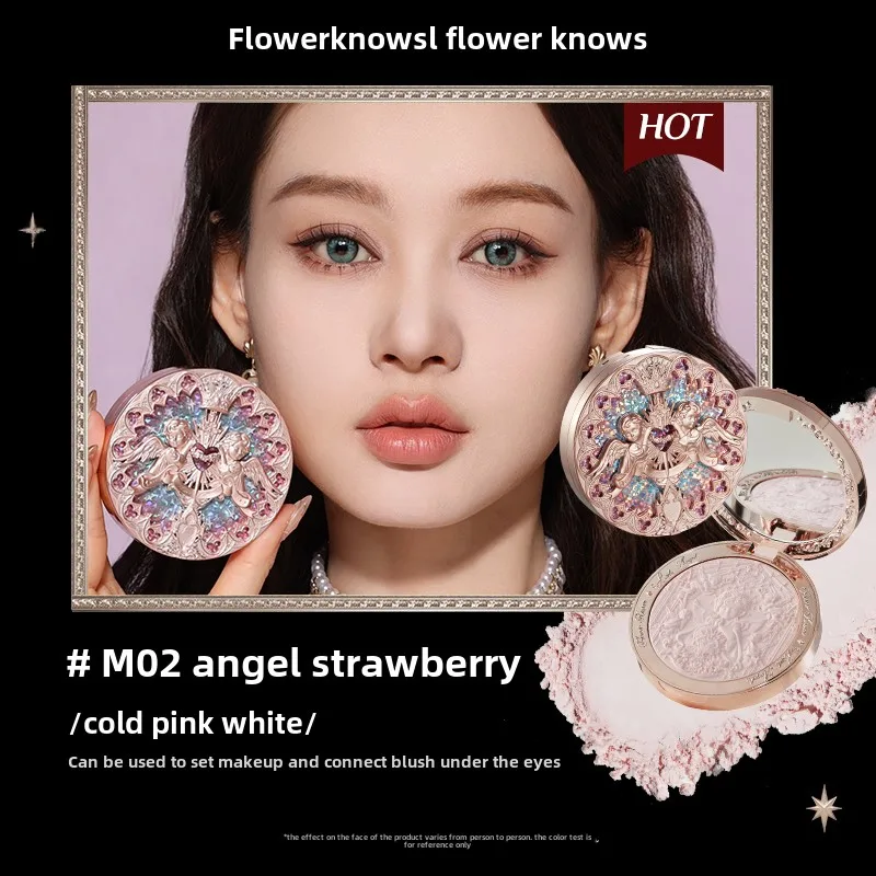 Flower Knows Little Angel — rozświetlający puder konturowy w płynie Błękitny