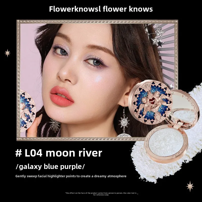 Flower Knows Little Angel — rozświetlający puder konturowy w płynie Pomarańczowy