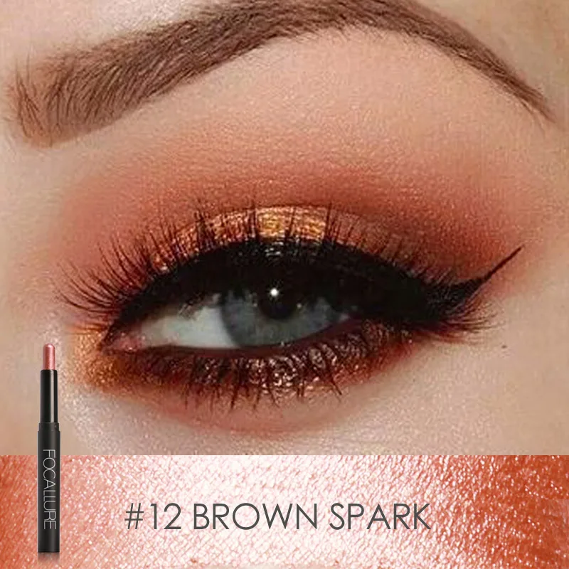 FOCALLURE 24 kredki cieni do powiek brokatowe shimmer zestaw Biały