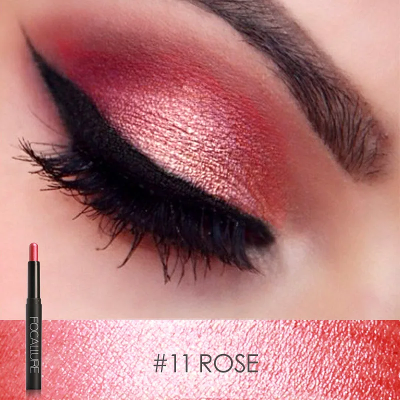 FOCALLURE 24 kredki cieni do powiek brokatowe shimmer zestaw Ciemny niebieski