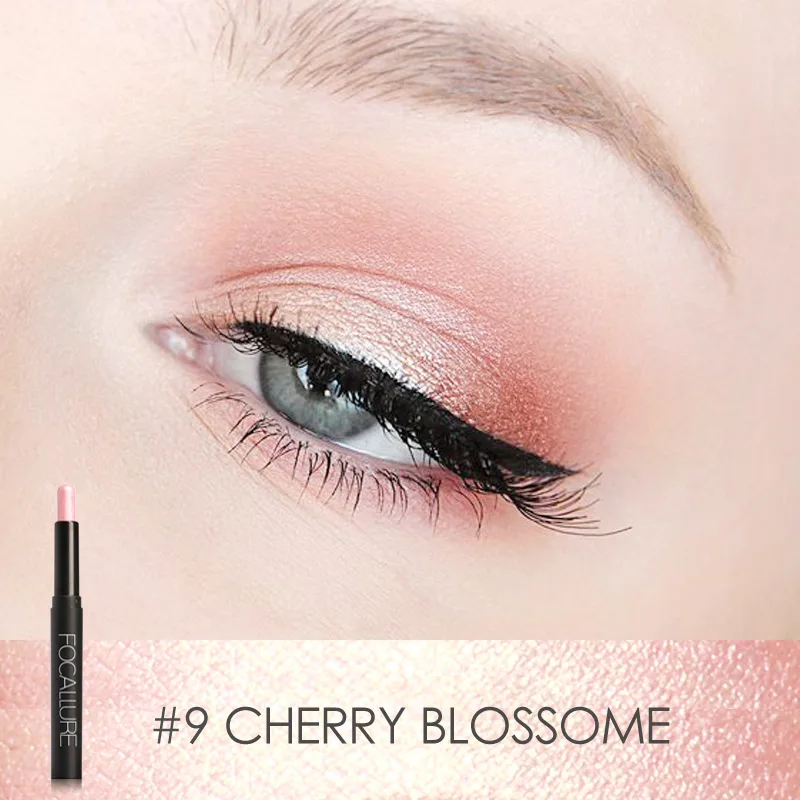 FOCALLURE 24 kredki cieni do powiek brokatowe shimmer zestaw Ciemny szary