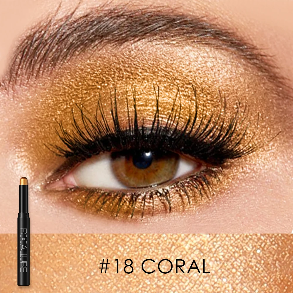 FOCALLURE 24 kredki cieni do powiek brokatowe shimmer zestaw Niebieski