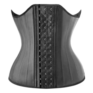 Gorset modelujący talię z 25 fiszbinami Czarny