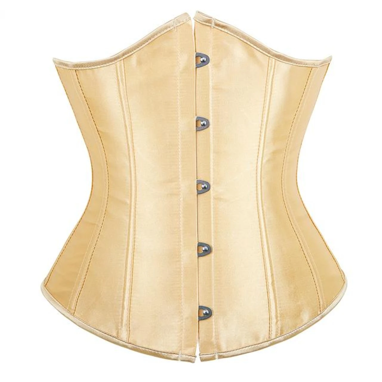 Gorset pod biust modelujący talię ze sznurowaniem w stylu steampunk Morelowy