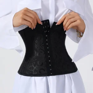 Gorsetowy top modelujący talię w stylu gotyckim Czarny