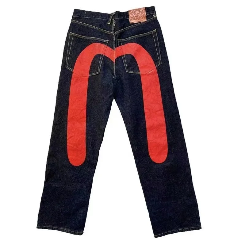 Gothic cargo jeansy punk z szerokimi nogawkami Brązowy