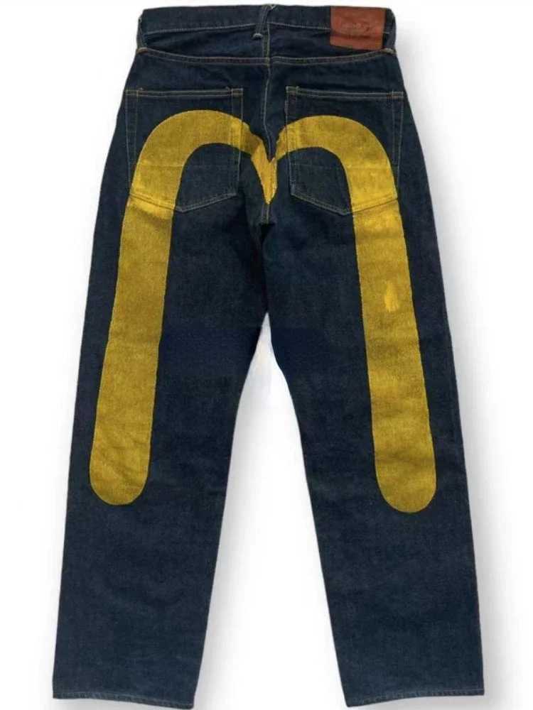 Gothic cargo jeansy punk z szerokimi nogawkami Czarny