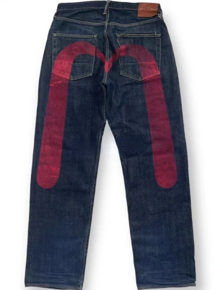 Gothic cargo jeansy punk z szerokimi nogawkami Kolba