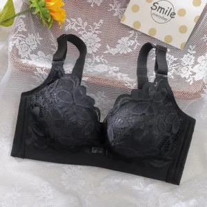 Gruby biustonosz push up dla małego biustu 8 cm Czarny