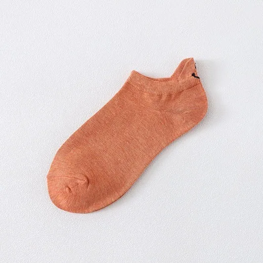 Haftowane skarpetki stopki damskie z uroczym kartoonowym wzorem kawaii Błękitny