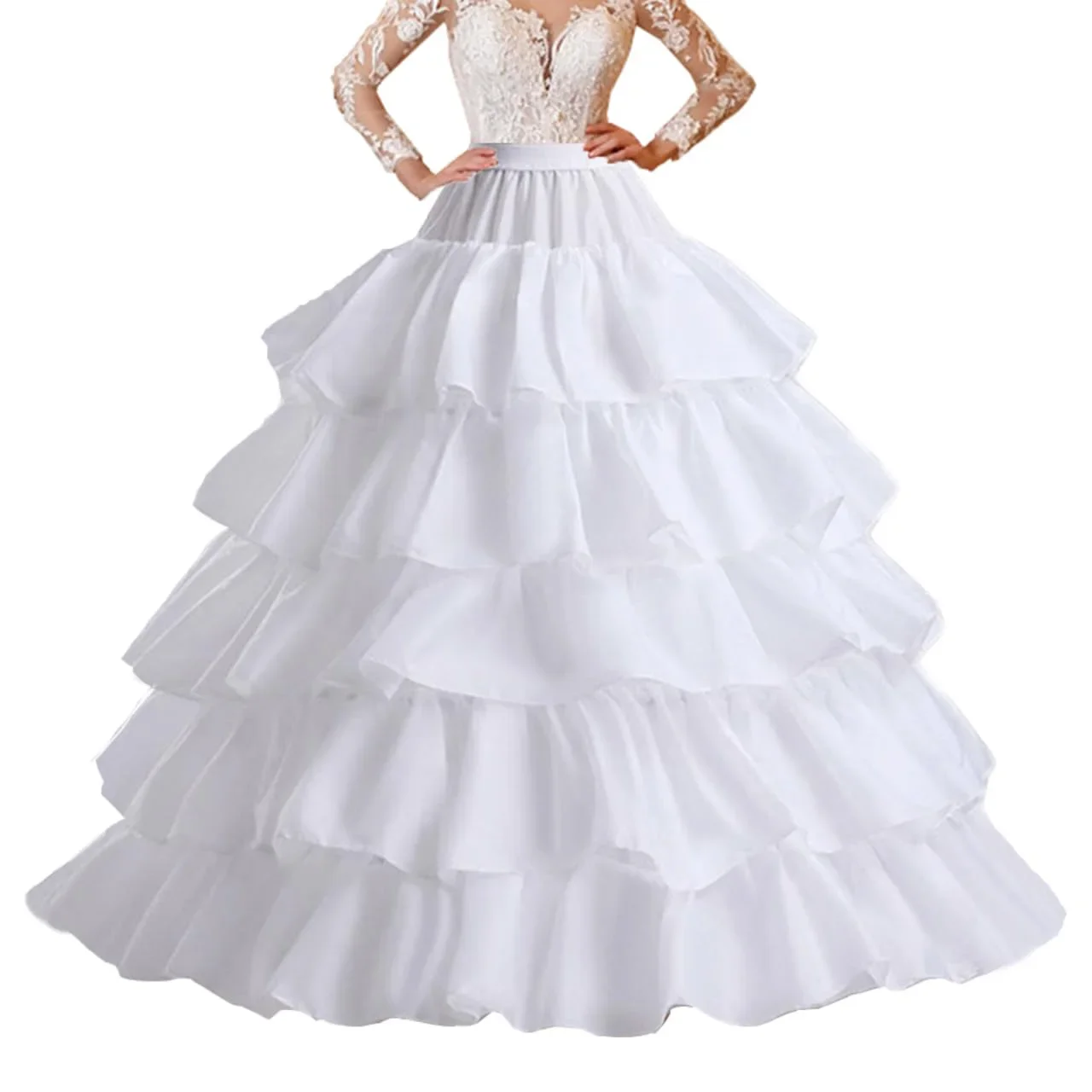 Halka pod sukienkę z usztywnianymi kołami 4 hoops 5 ruffles