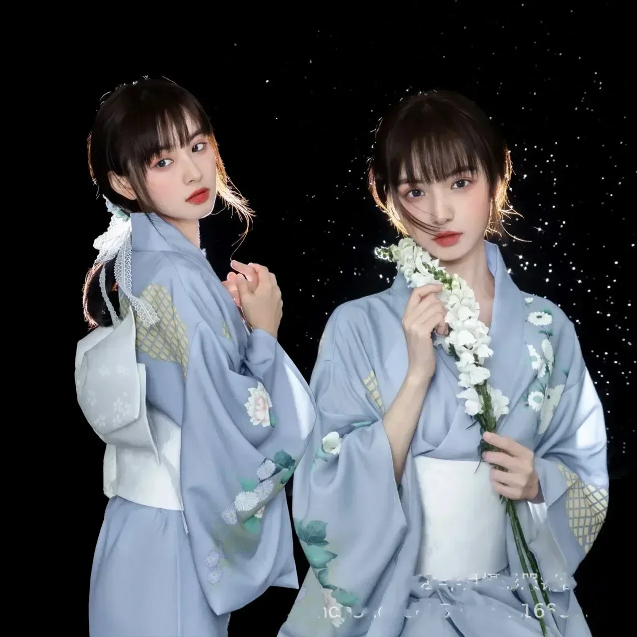 Japońskie kimono Yukata w tradycyjnym stylu Jasny