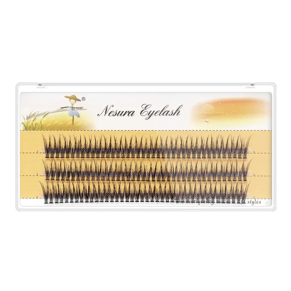 Kępki rzęs C Curl 120 sztuk — naturalne włókna z norek Czarny i czerwony