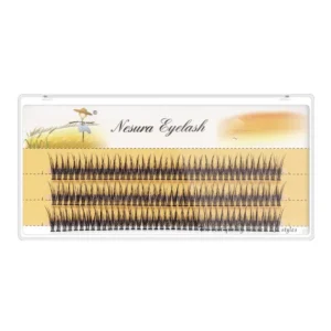 Kępki rzęs C Curl 120 sztuk — naturalne włókna z norek Szczotkowany chrom