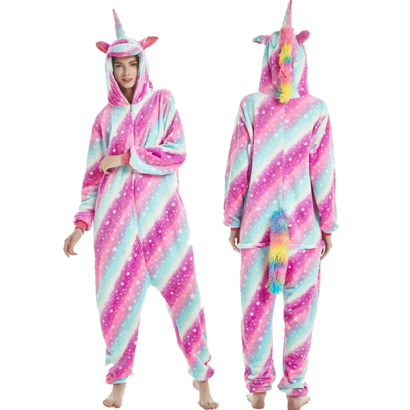 Kigurumi kombinezon zwierzęcy z kapturem plus size Czarny
