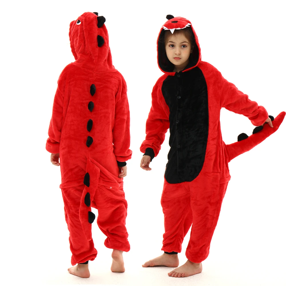 Kigurumi kombinezon zwierzęcy z kapturem plus size Niebieski