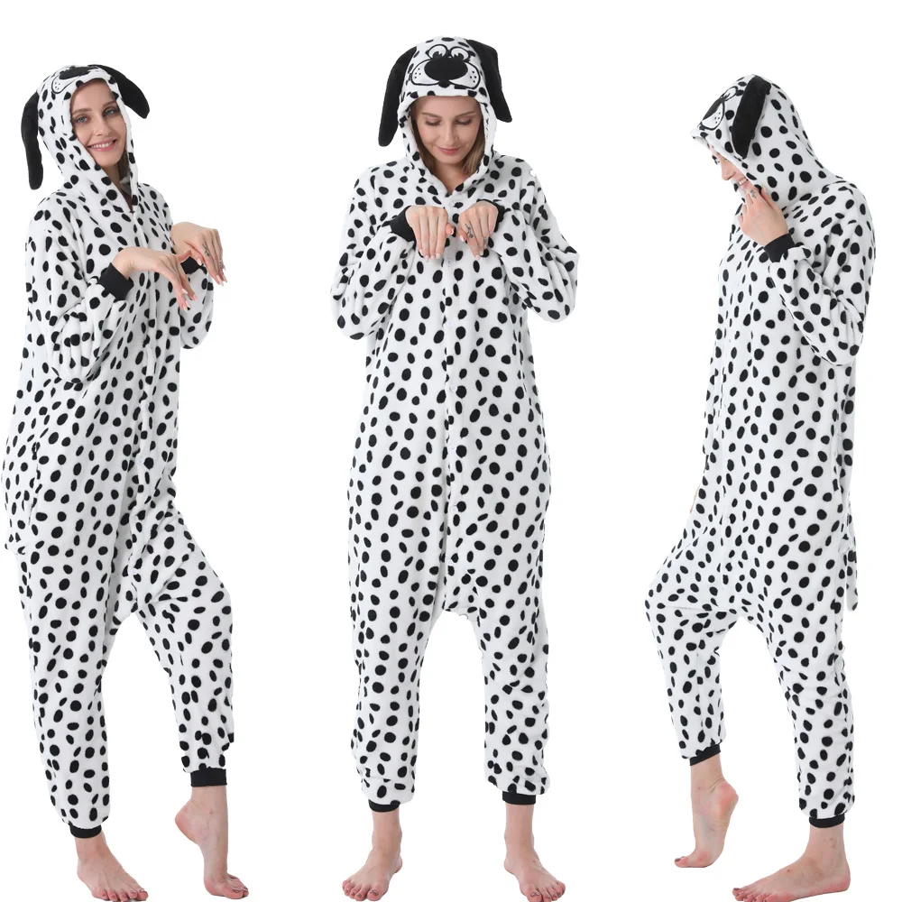 Kigurumi kombinezon zwierzęcy z kapturem plus size Srebrny