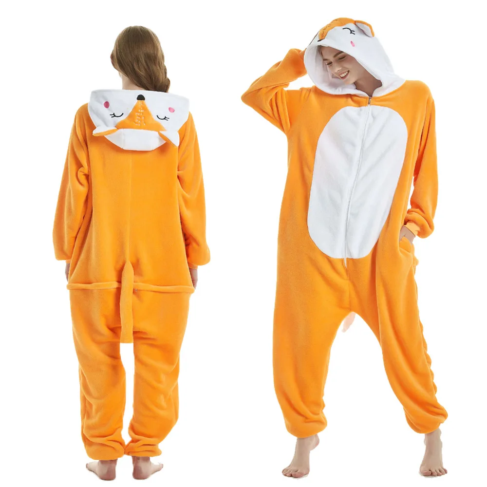 Kigurumi kombinezon zwierzęcy z kapturem plus size Zielony