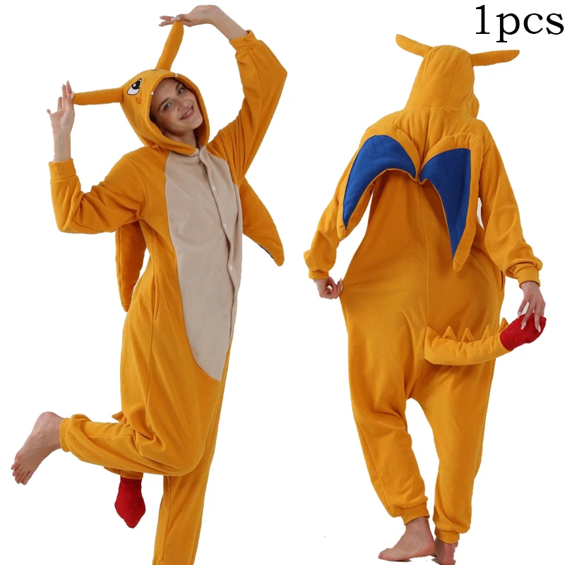 Kigurumi smok – kombinezon onesie na imprezę i cosplay Fuksja