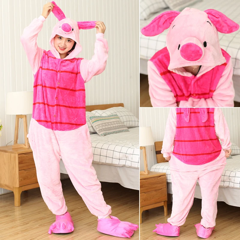 Kigurumi Świnka - ciepła piżama onesie damska Beżowy