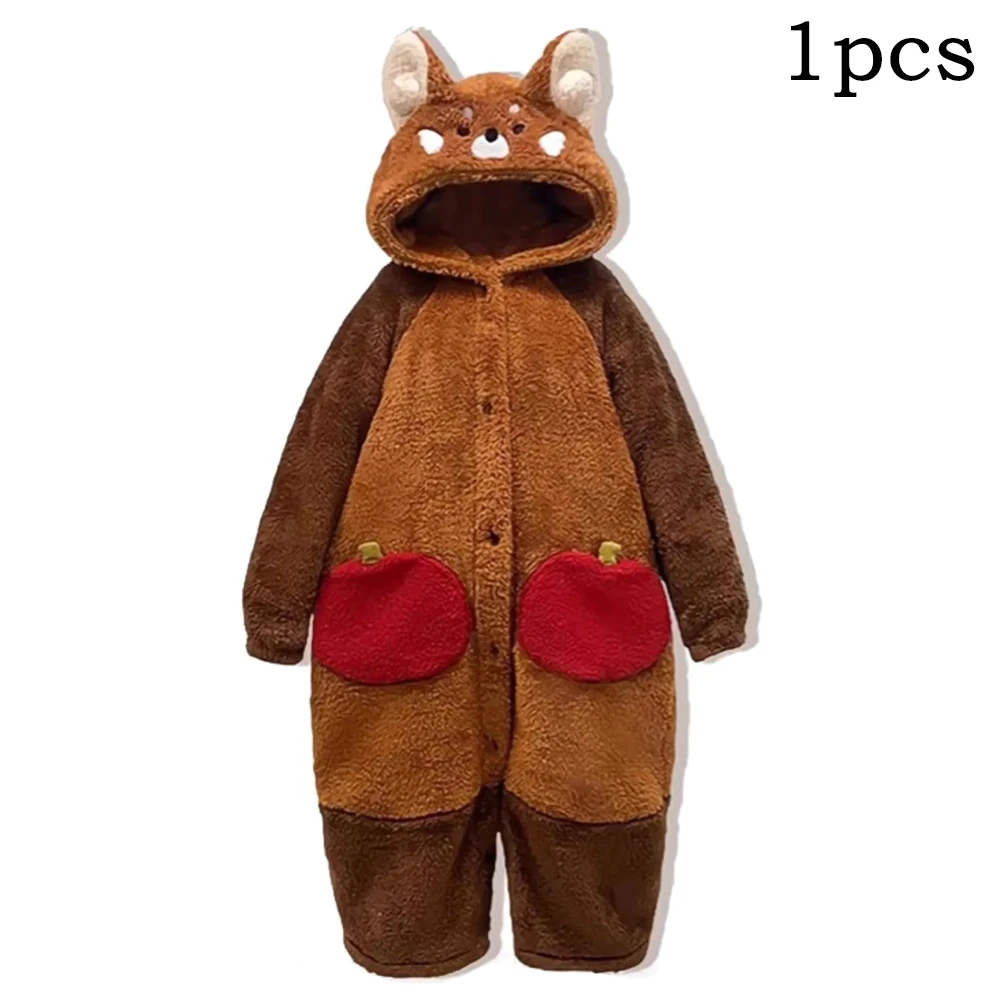 Kigurumi szop pracz onesie piżama kreskówka zimowa Turkusowy