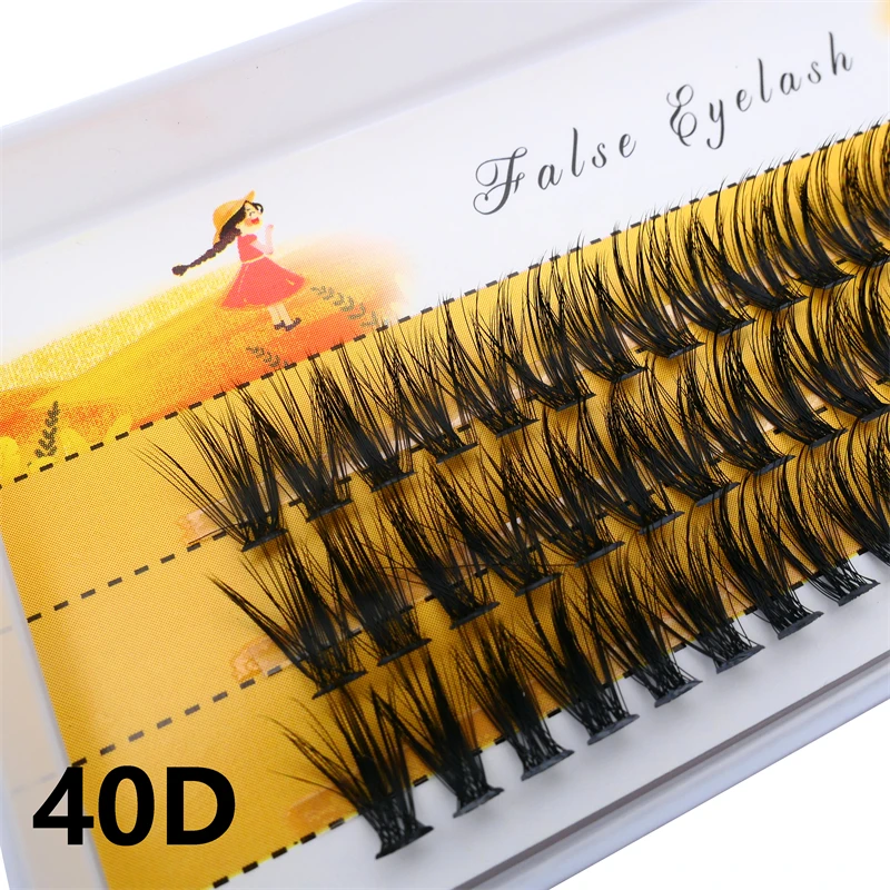 Klastry rzęs mink 3D 20D/30D – pudełko 60 pęczków naturalna czerń Róża czerwona