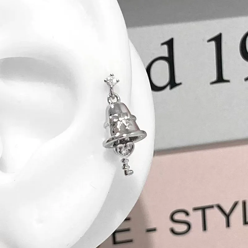Kolczyk piercing gwiazda miłość cyrkon stal 316L Y2K Kolor różowego złota