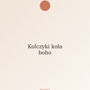 Kolczyki koła boho