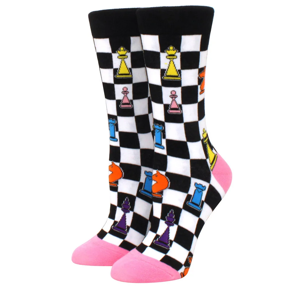 Kolorowe skarpetki damskie z kreskówkami unisex Jasny brąz
