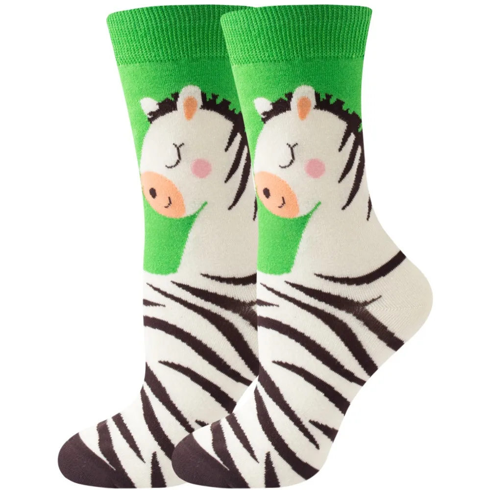Kolorowe skarpetki damskie z kreskówkami unisex Jasny żółty