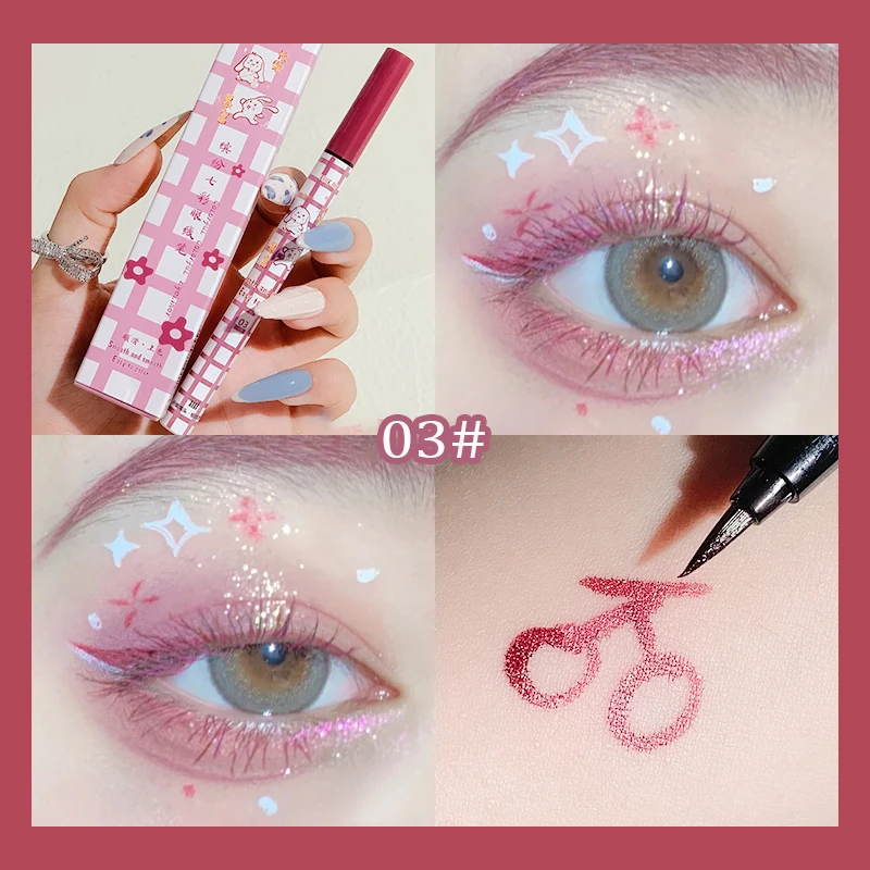 Kolorowy eyeliner w pisaku — matowy, wodoodporny, czarny Czekolada