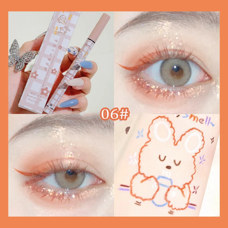 Kolorowy eyeliner w pisaku — matowy, wodoodporny, czarny Jasnozielony