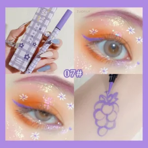 Kolorowy eyeliner w pisaku — matowy, wodoodporny, czarny Jasnożółty
