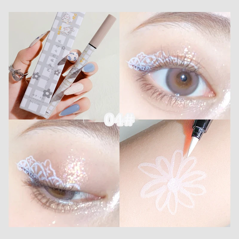 Kolorowy eyeliner w pisaku — matowy, wodoodporny, czarny Pomarańczowy