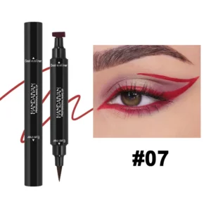 Kolorowy eyeliner stempel trójkątny dwustronny wodoodporny Biały