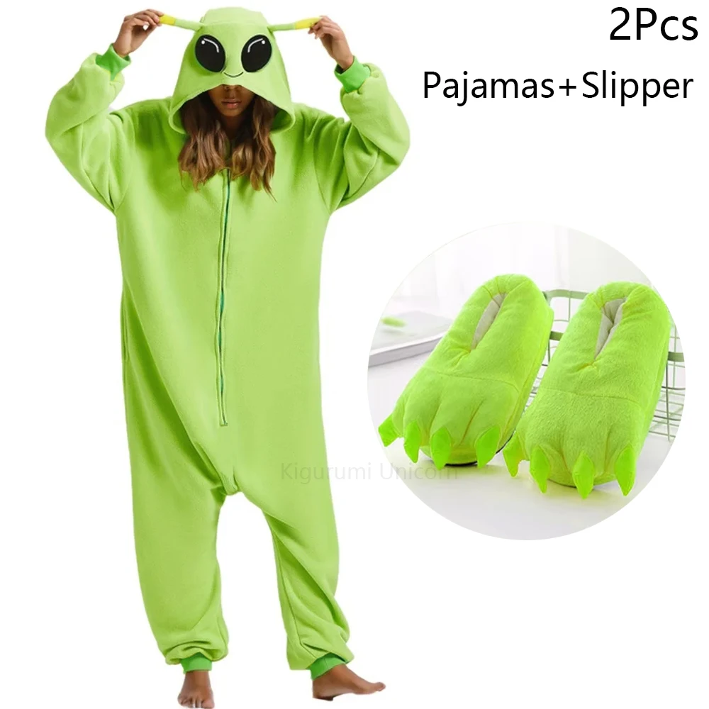 Kombinezon Alien flanelowy kigurumi damski unisex Beżowy