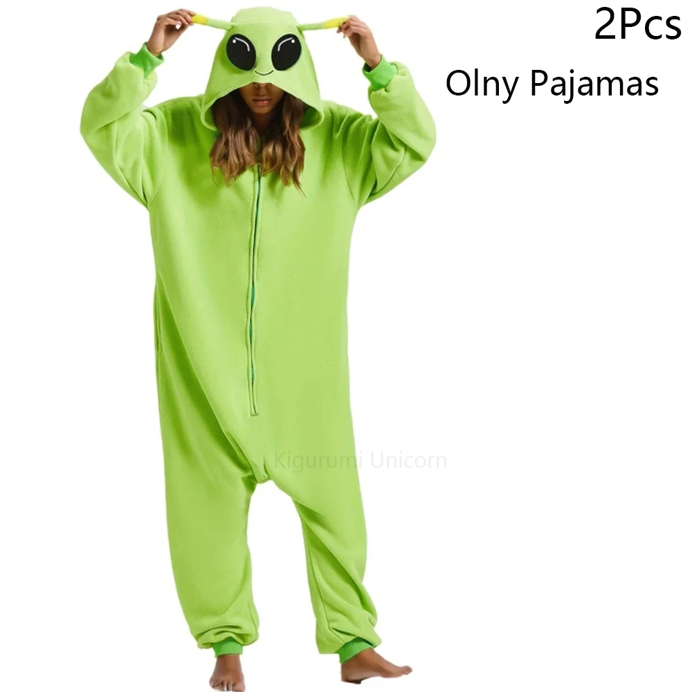 Kombinezon Alien flanelowy kigurumi damski unisex Fuksja