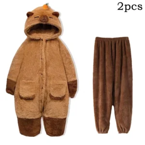 Kombinezon kigurumi kapibara onesie zwierzęcy dorosły Fuksja