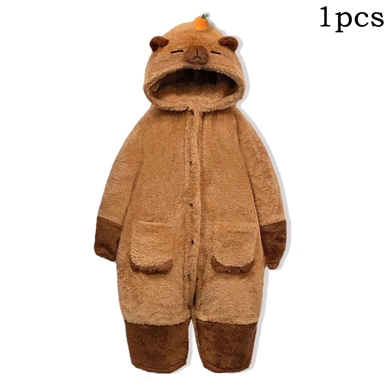 Kombinezon kigurumi kapibara onesie zwierzęcy dorosły Koralowa czerwona