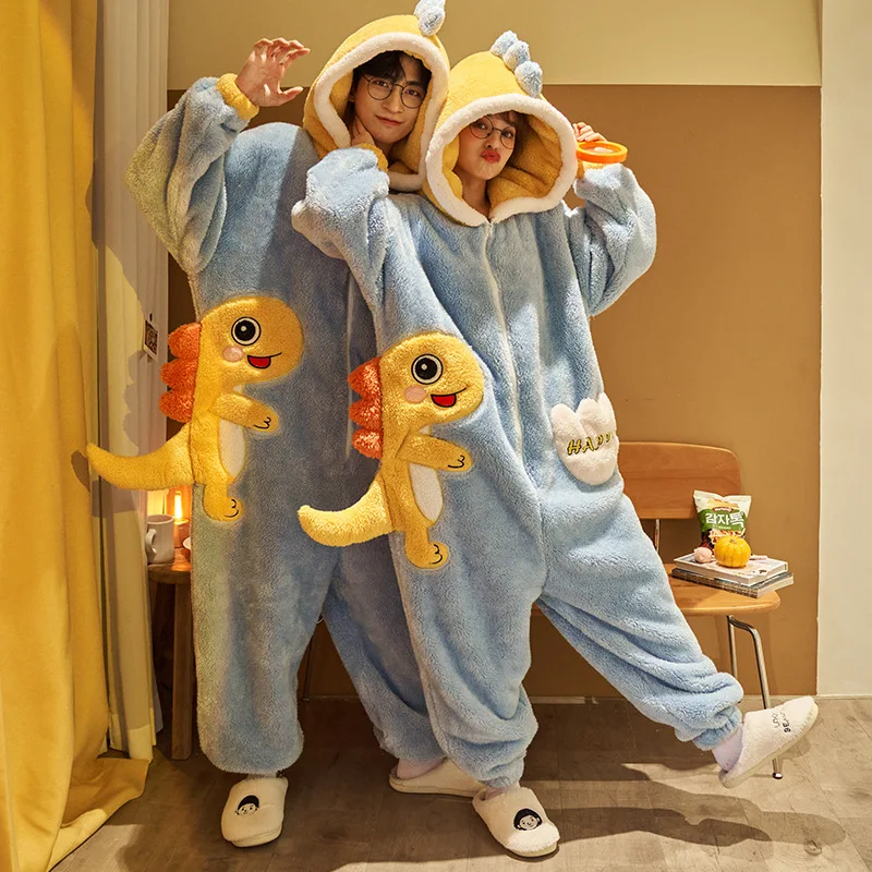 Ciepły kombinezon kigurumi kotek z kapturem na zimę 2805