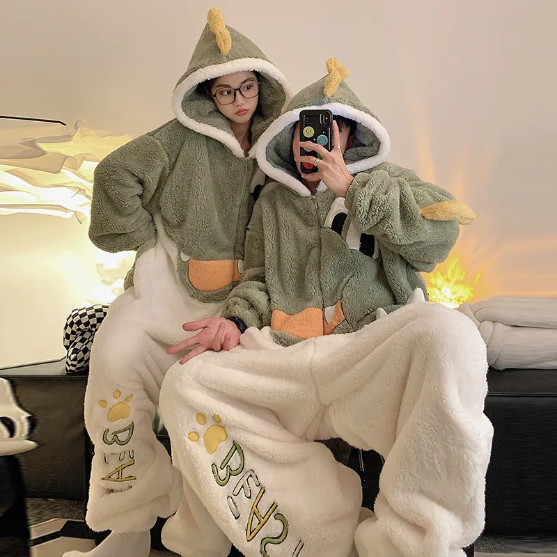 Ciepły kombinezon kigurumi kotek z kapturem na zimę 2834