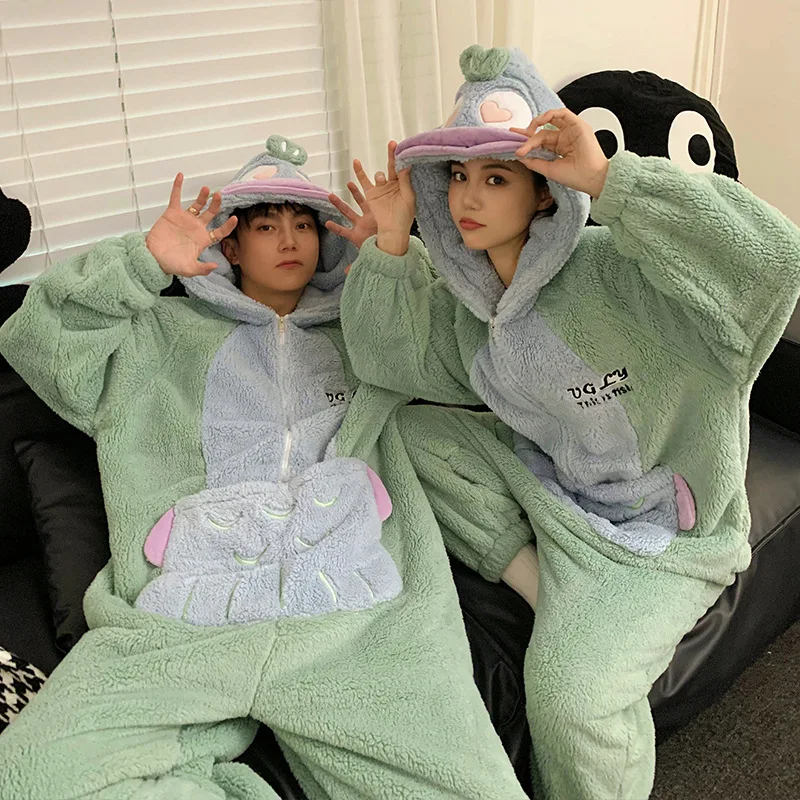 Ciepły kombinezon kigurumi kotek z kapturem na zimę 8820