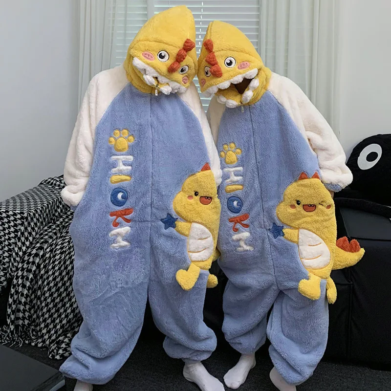 Ciepły kombinezon kigurumi kotek z kapturem na zimę 8837