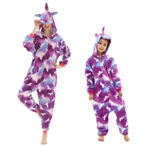 Kombinezon kigurumi lew – ciepła piżama onesie z kapturem Khaki