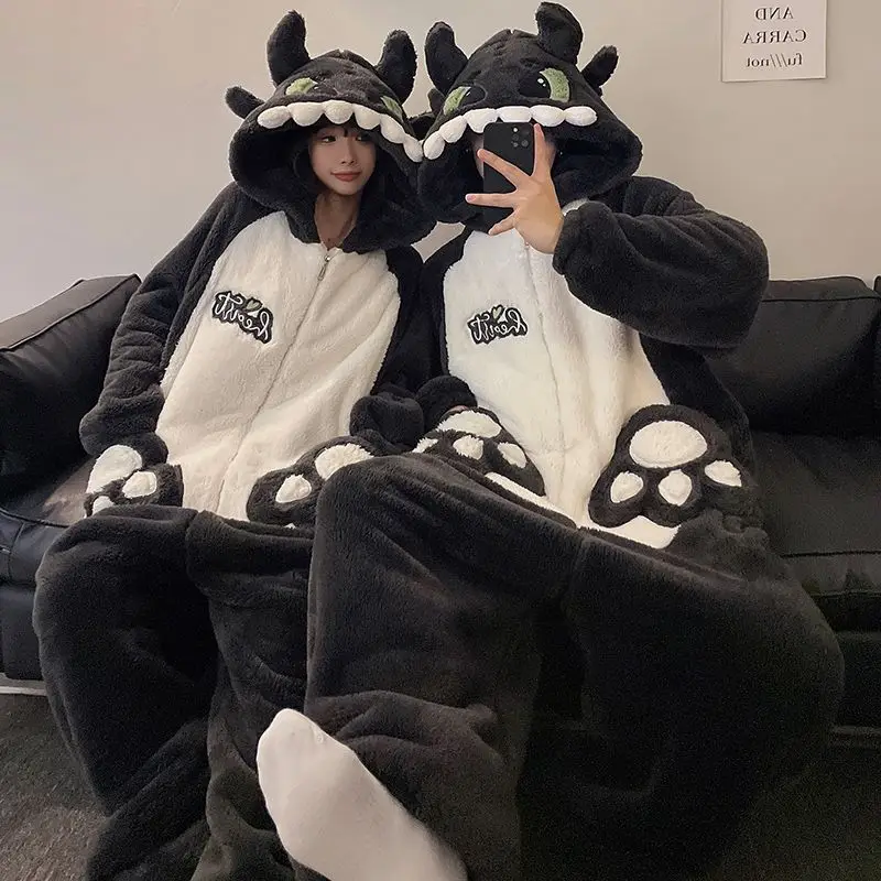 Kombinezon kigurumi potwór ciepła piżama onesie Czarny