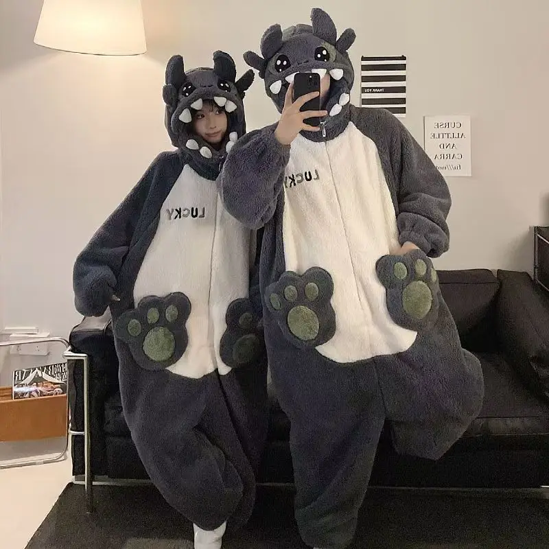 Kombinezon kigurumi potwór ciepła piżama onesie Lawenda