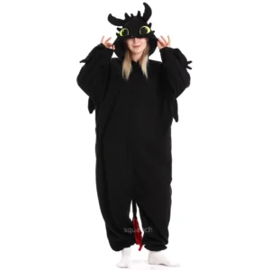 Kombinezon kigurumi smok na Halloween – piżama dla par Beżowy