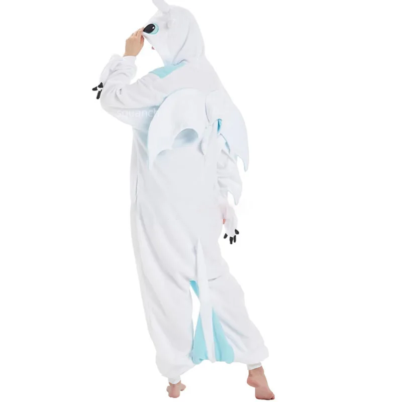 Kombinezon kigurumi smok na Halloween – piżama dla par Róża czerwona