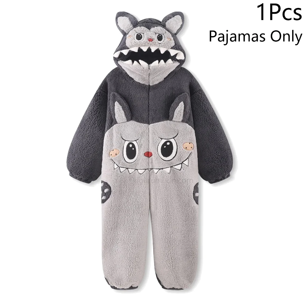 Ciepły kombinezon piżama kigurumi jednorożec-kot Robe only